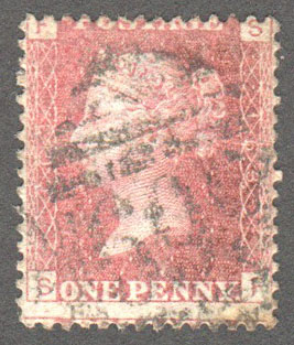 Great Britain Scott 33 Used Plate 163 - SF - Click Image to Close